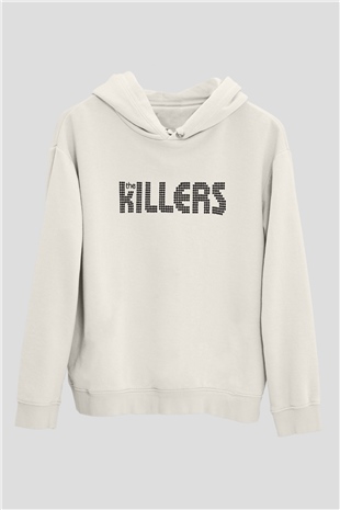 The Killers Beyaz Unisex Kapşonlu Sweatshirt