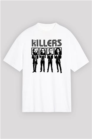 The Killers Beyaz Unisex Oversize Tişört T-Shirt