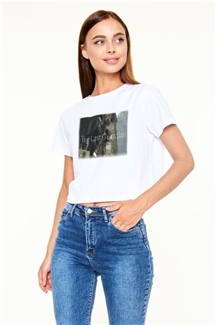 The Last Guardian Beyaz Croptop Tişört