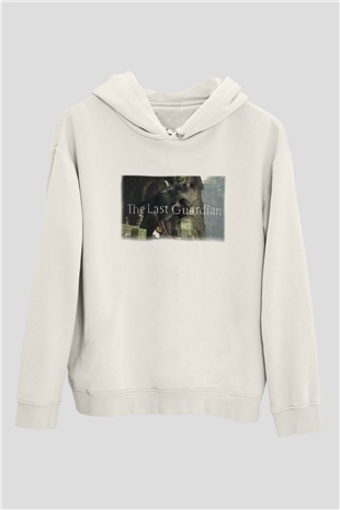 The Last Guardian Beyaz Unisex Kapşonlu Sweatshirt