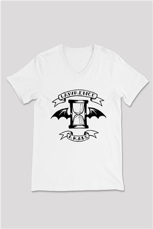 The Lawrence Arms Beyaz Unisex V Yaka Tişört T-Shirt