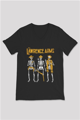 The Lawrence Arms Siyah Unisex V Yaka Tişört T-Shirt