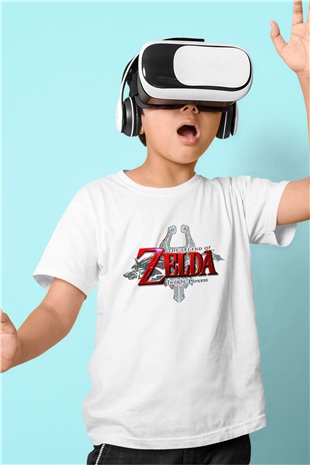 The Legend of Zelda Baskılı Beyaz Unisex Çocuk Tişört