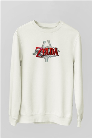 The Legend of Zelda Beyaz Unisex Sweatshirt
