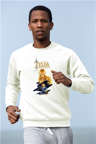 The Legend of Zelda Beyaz Unisex Sweatshirt