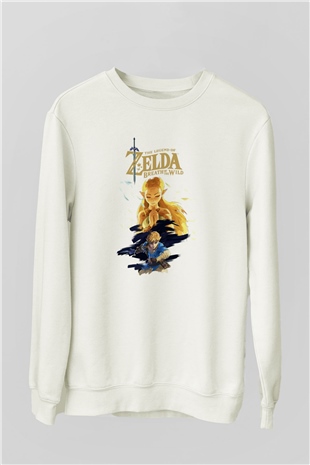 The Legend of Zelda Beyaz Unisex Sweatshirt