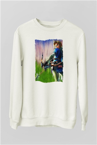 The Legend of Zelda Beyaz Unisex  Sweatshirt