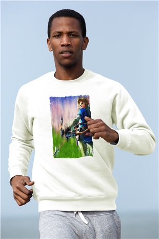 The Legend of Zelda Beyaz Unisex  Sweatshirt