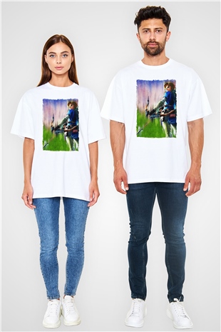 The Legend of Zelda Beyaz Oversize Tişört