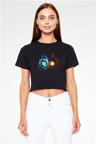 The Legend of Zelda Siyah Crop Top Tişört