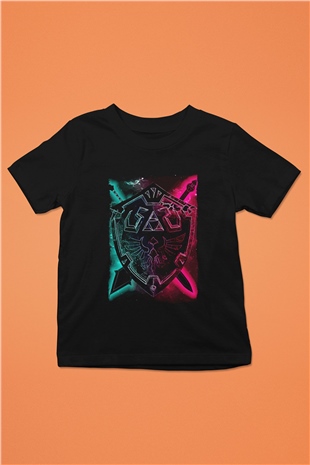 The Legend of Zelda Siyah Unisex  Çocuk Tişört