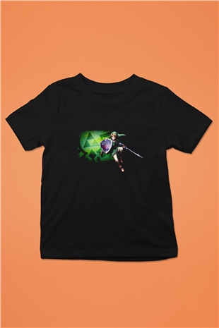 The Legend of Zelda Siyah Unisex  Çocuk Tişört