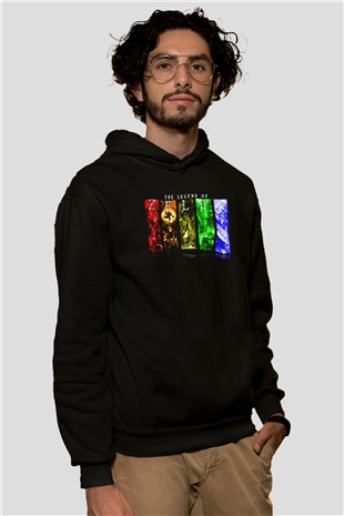 The Legend of Zelda Siyah Unisex Kapüşonlu Sweatshirt