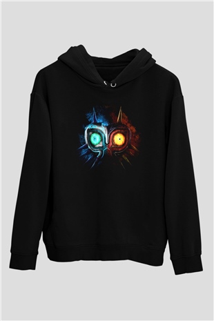 The Legend of Zelda Siyah Unisex Kapüşonlu Sweatshirt