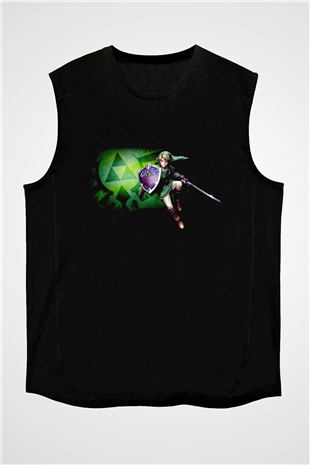 The Legend of Zelda Siyah Unisex  Kolsuz Tişört