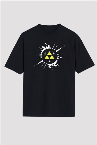 The Legend of Zelda Siyah Unisex Oversize Tişört