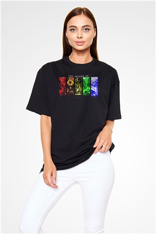 The Legend of Zelda Siyah Unisex Oversize Tişört