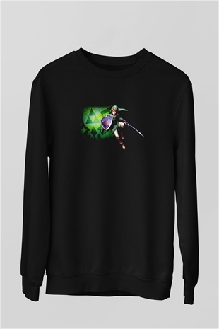 The Legend of Zelda Siyah Unisex  Sweatshirt