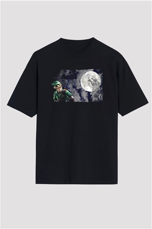 The Legend of Zelda Siyah Oversize Tişört