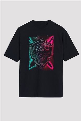 The Legend of Zelda Siyah Oversize Tişört