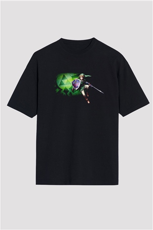 The Legend of Zelda Siyah Oversize Tişört