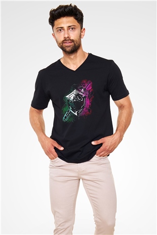 The Legend of Zelda Siyah Unisex  V Yaka Tişört