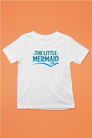The Little Mermaid Baskılı Beyaz Unisex Çocuk Tişört