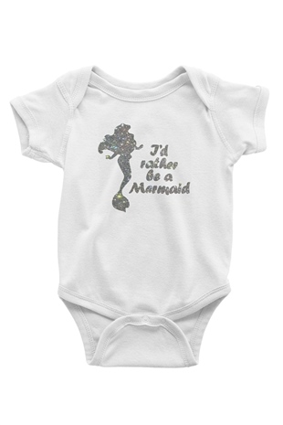 The Little Mermaid Beyaz Bebek Body - Zıbın