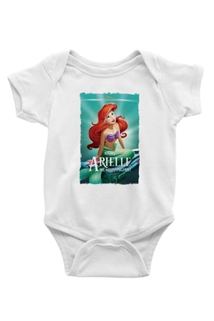 The Little Mermaid Beyaz Bebek Body - Zıbın