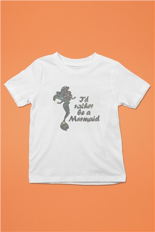 The Little Mermaid Beyaz Unisex Çocuk Tişört