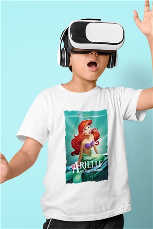 The Little Mermaid Beyaz Unisex Çocuk Tişört