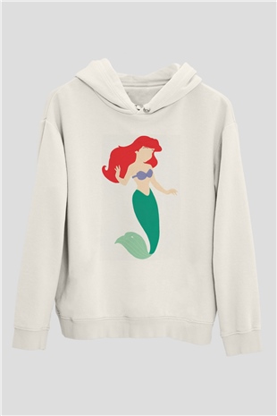 The Little Mermaid Beyaz Unisex Hoodie