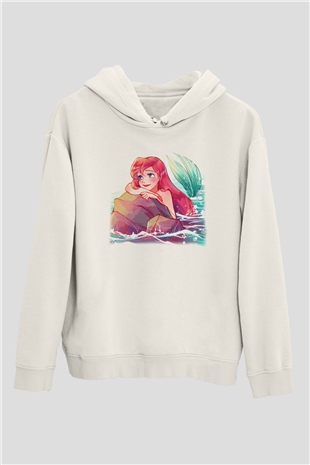 The Little Mermaid Beyaz Unisex Hoodie