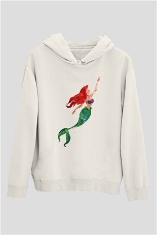 The Little Mermaid Beyaz Unisex Hoodie