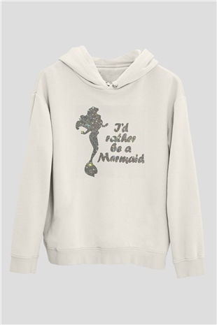 The Little Mermaid Beyaz Unisex Hoodie