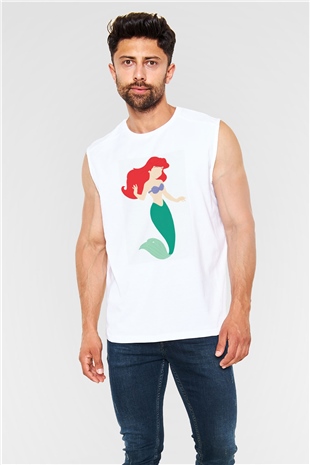 The Little Mermaid Beyaz Unisex Kolsuz Tişört