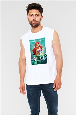 The Little Mermaid Beyaz Unisex Kolsuz Tişört