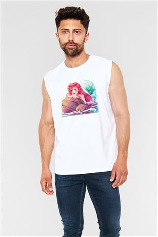 The Little Mermaid Beyaz Unisex Kolsuz Tişört