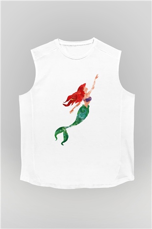 The Little Mermaid Beyaz Unisex Kolsuz Tişört