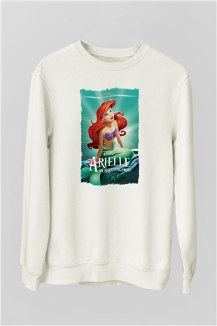 The Little Mermaid Beyaz Unisex Sweatshirt
