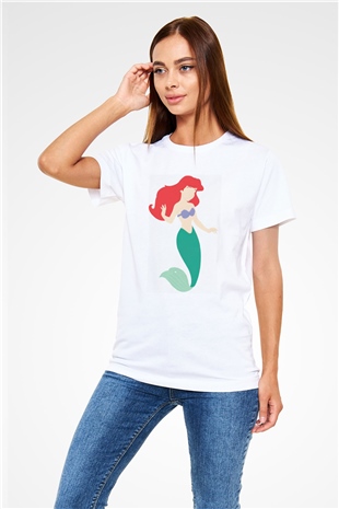 The Little Mermaid Beyaz Unisex Tişört T-Shirt