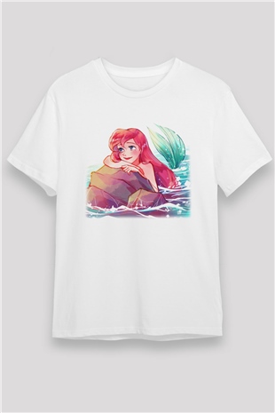 The Little Mermaid Beyaz Unisex Tişört T-Shirt
