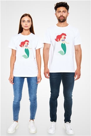 The Little Mermaid Beyaz Unisex Tişört T-Shirt