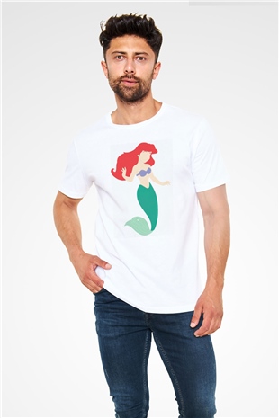 The Little Mermaid Beyaz Unisex Tişört T-Shirt