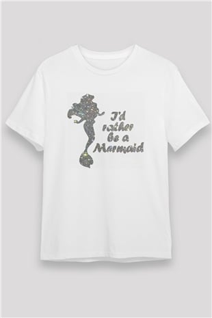 The Little Mermaid Beyaz Unisex Tişört T-Shirt