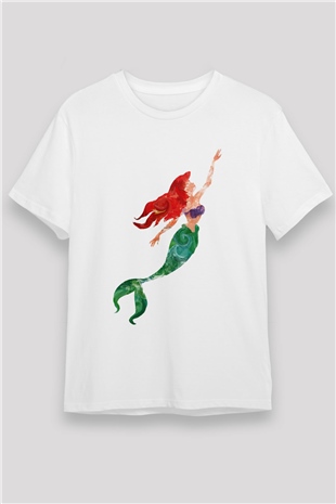 The Little Mermaid Beyaz Unisex Tişört T-Shirt