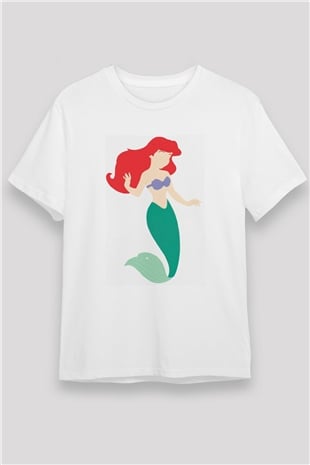 The Little Mermaid Beyaz Unisex Tişört T-Shirt