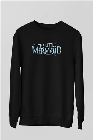 The Little Mermaid Siyah Unisex Sweatshirt