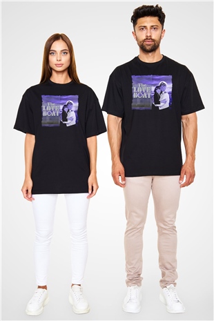 The Love Boat Siyah Oversize Tişört