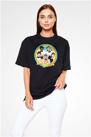 The Love Boat Siyah Oversize Tişört